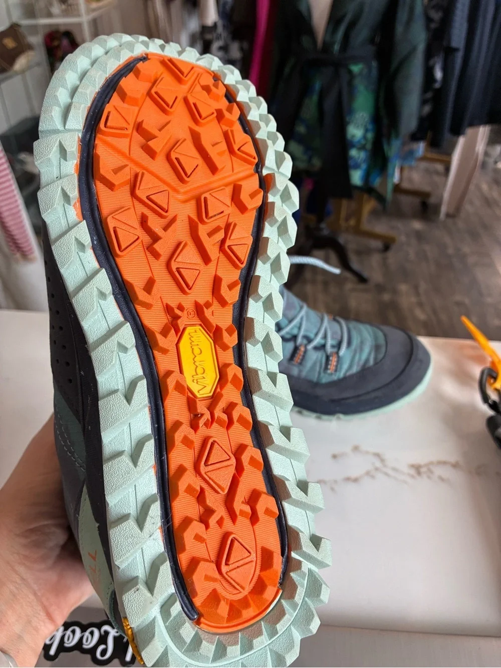 Merrell antora Teal and Gray Insulated Waterproof Winter hiking sneaker Boots